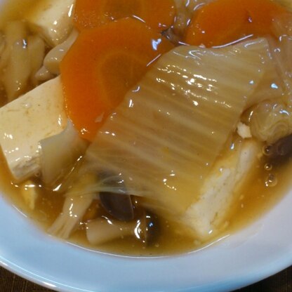 豆腐が入って、ショウガの風味でさっぱり食べれて美味しかったです。